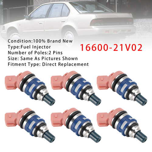 1988-1994 Nissan Maxima J30 Laurel 3.0 24V 6Pcs Fuel Injector 16600-21V02 Generic