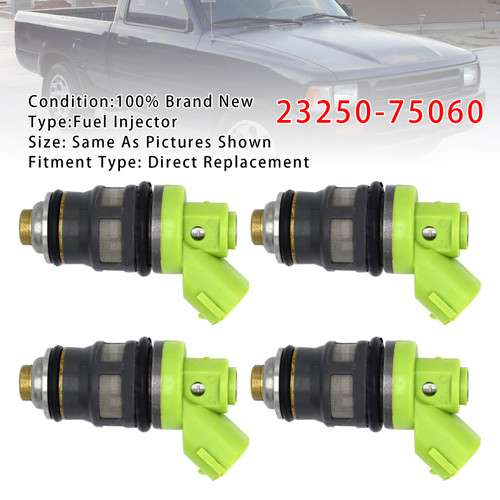 1989-1995 Toyota Pickup 2.4L I4 4Pcs Fuel Injector 23250-75060