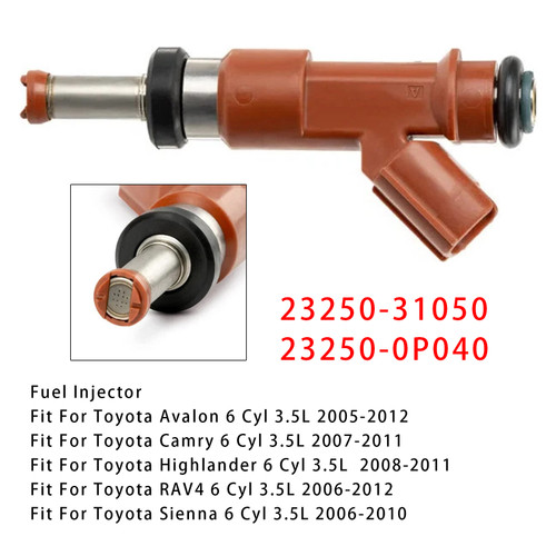 2005-2012 Toyota Avalon 6 Cyl 3.5L 1Pcs Fuel Injector 23250-31050 Generic