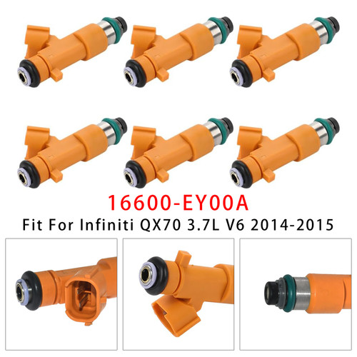 2009-2023 Nissan 370Z 3.7L V6 6Pcs Fuel Injector 16600-EY00A Generic