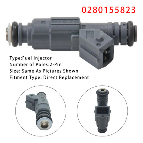 2002-2005 Land Rover Range Rover Mk III 1Pcs Fuel Injector 0280155823 Generic