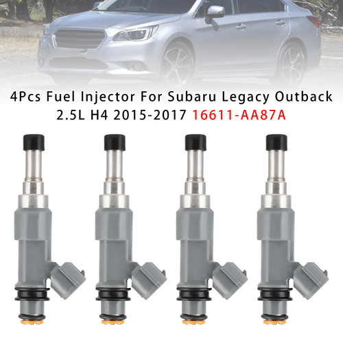 2015-2017 Subaru Legacy 2.5L H4 4Pcs Fuel Injector 16611-AA87A