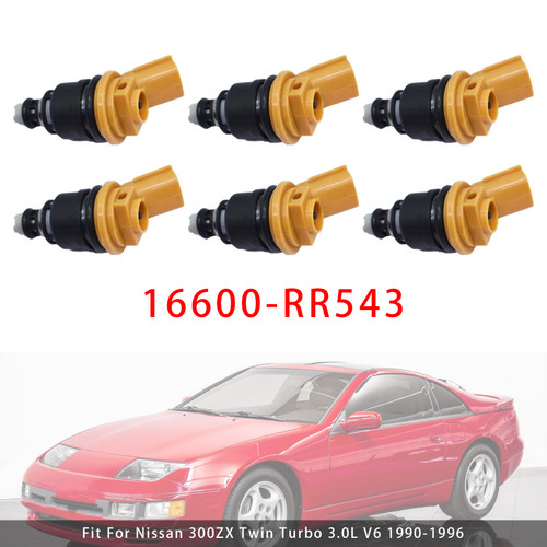 Nissan Models:S13 S14 S15 SR20DE/T 6Pcs Fuel Injector 16600-RR543 Generic