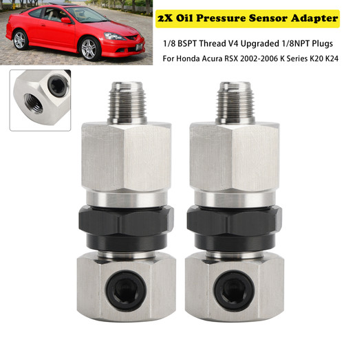 2002-2006 Honda Acura RSX K Series K20 K24 2x Oil Pressure Sensor Adapter Generic