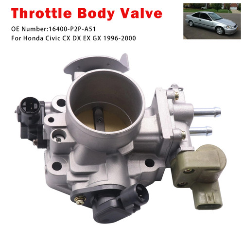 1996-2000 Honda Civic CX DX EX GX Throttle Body Assembly 16400-P2P-A51 Generic