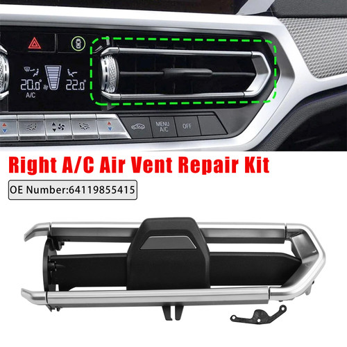 2022 BMW X3 X4 G01 G02 Right A/C Air Vent Repair Kit 64119855415 Generic