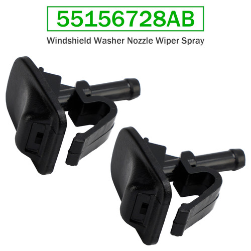 2002-2012 Jeep Wrangler JK T 2pcs Windshield Washer Nozzle Wiper Spray 55156728AB Generic
