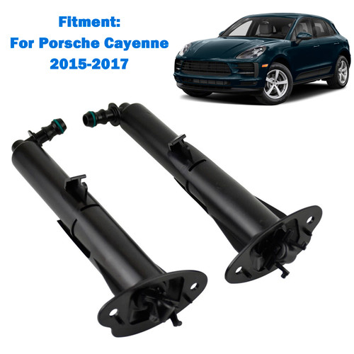 2015-2017 Porsche Cayenne 1 Pair Front Headlight Spray Washer Nozzle 95862816110 95862816210 Generic