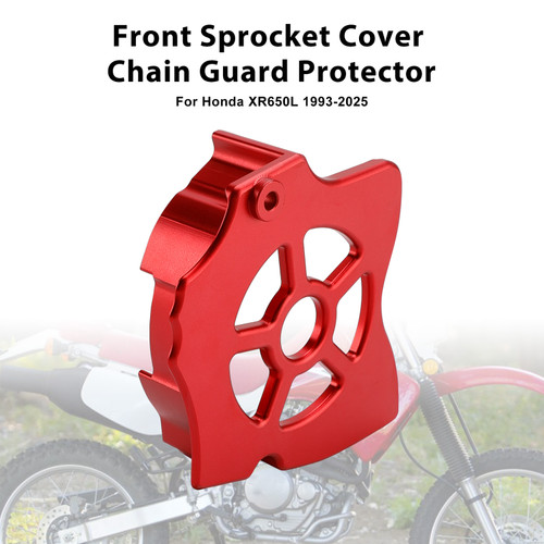 1993-2025 Honda XR650L Front Sprocket Cover Chain Guard Protector Red Generic