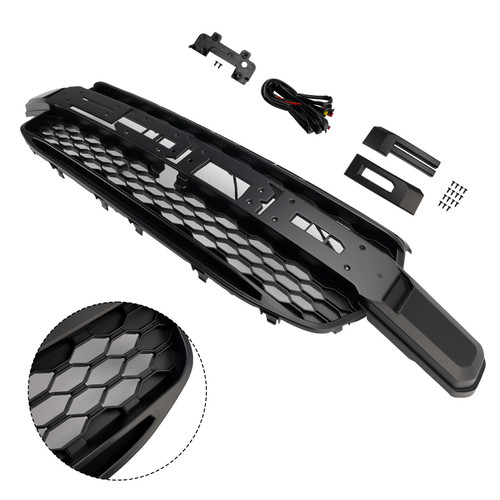 2023-2024 Ford Ranger/ Everest Next Gen T9 Front Upper Grille ( With White LED / With Letter) Generic