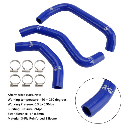 2021-2025 Kawasaki ZX-10R ZX-10RR Silicone Radiator coolant Hose kit Blue Generic