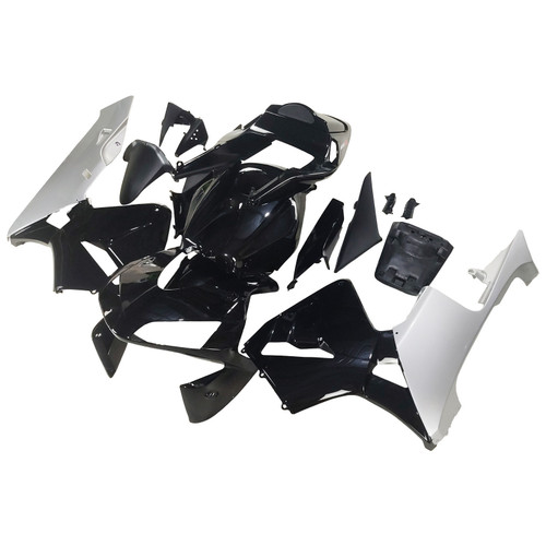 2003-2004 Honda CBR600RR Amotopart Fairings Black & Silver Honda Racing Customs Fairing