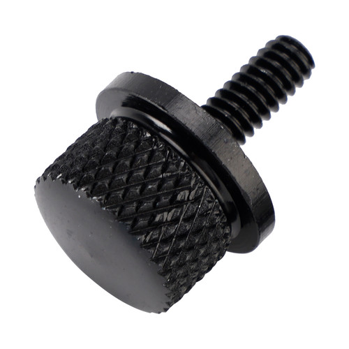 1996-2023 Touring Softail Dyna Sportster Model 1/4-20 Knurled Seat Bolt Screw with Plate Silver Generic