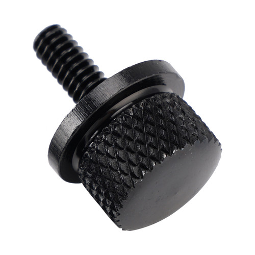 1996-2023 Touring Softail Dyna Sportster Model 1/4-20 Knurled Seat Bolt Screw Black Generic