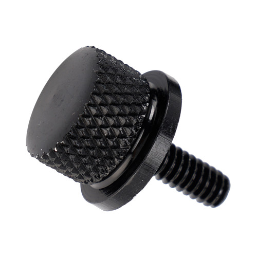 1996-2023 Touring Softail Dyna Sportster Model 1/4-20 Knurled Seat Bolt Screw Black Generic