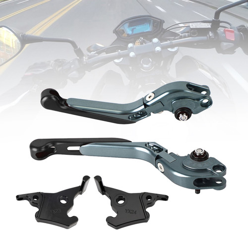 2023-2025 YAMAHA XMAX 300 Adjustable Folding Extendable Racing Brake & Clutch Levers Black Generic