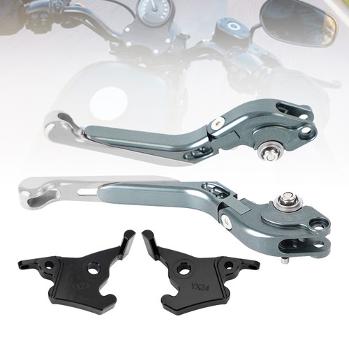 2023-2025 YAMAHA XMAX 300 Adjustable Folding Extendable Racing Brake & Clutch Levers Silver Generic