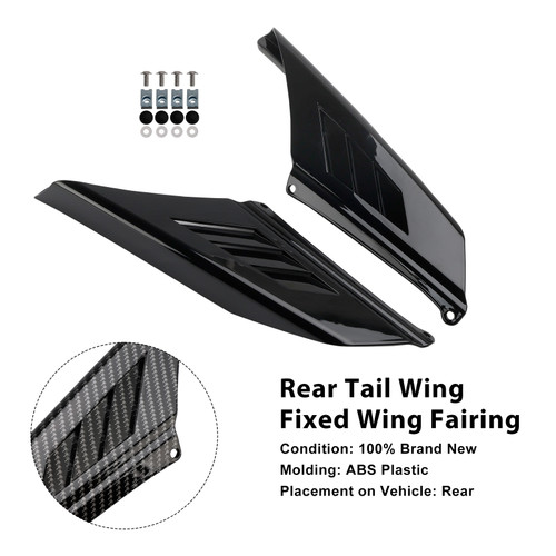 2023-2025 Kawasaki NINJA ZX-4R/ ZX-4RR Rear Tail Wing Fixed Wing Fairing Black Generic