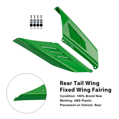 2023-2025 Kawasaki NINJA ZX-4R/ ZX-4RR Rear Tail Wing Fixed Wing Fairing Green Generic