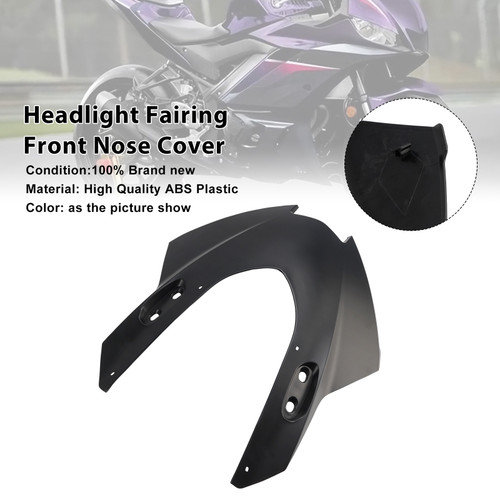 2025-2026 Yamaha YZF-R3 YZF-R25 Headlight Fairing Front Nose Cover Matte Black Generic