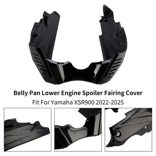 2022-2025 Yamaha XSR900 Belly Pan Lower Engine Spoiler Fairing Cover Black Generic