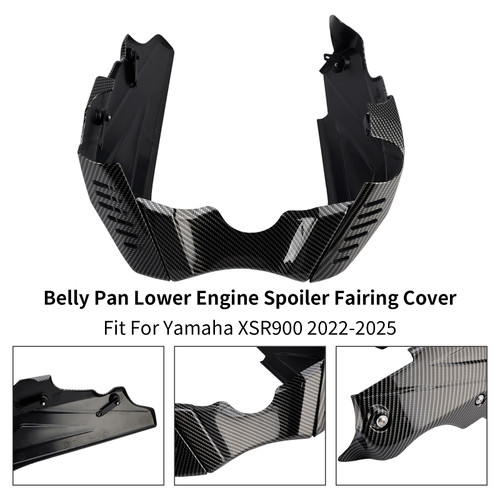 2022-2025 Yamaha XSR900 Belly Pan Lower Engine Spoiler Fairing Cover Carbon Generic
