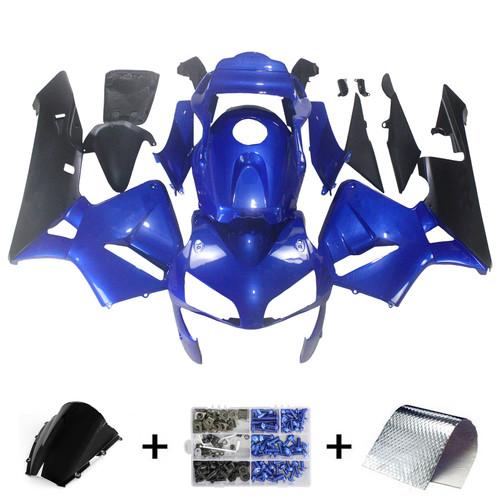 2003-2004 Honda CBR600RR Amotopart Fairings Blue & Black CBR Racing Customs Fairing