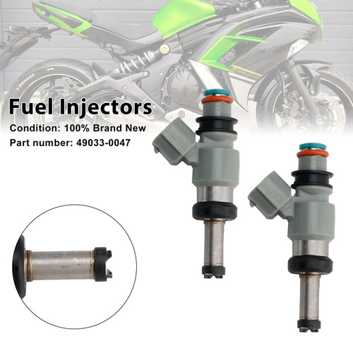2018-2024 Kawasaki Ninja 400 500 2PCS Fuel Injectors 49033-0047 Generic