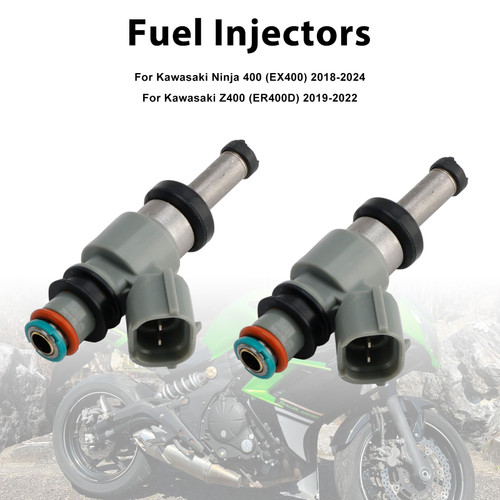 2019-2024 Kawasaki Z400 Z500 Z500SE 2PCS Fuel Injectors 49033-0047 Generic