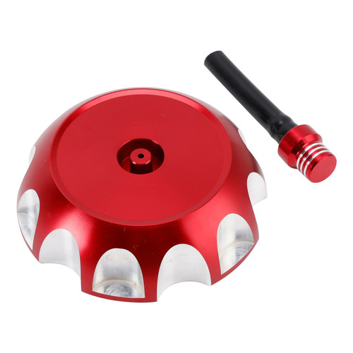 1996-2017 Yamaha YZ400F YZ250/ 125 Aluminum Gas Fuel Tank Cap with Vent Hose 51049-S004 Red Generic
