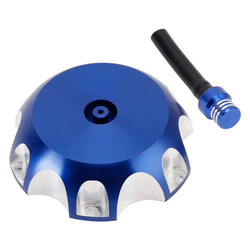 2000-2017 Honda CR85/R CR125R CR250R Aluminum Gas Fuel Tank Cap with Vent Hose 2FJ-24610-00 Blue Generic