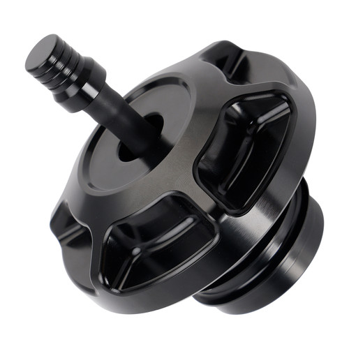 1996-up Touring and Softai Aluminum Gas Fuel Tank Cap with Vent Hose Black Generic