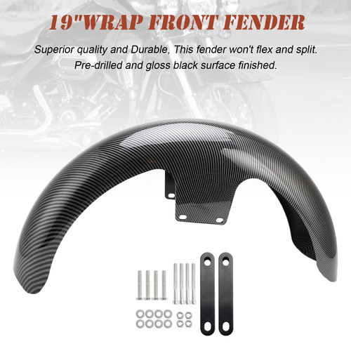 1998-2013 Touring Road Glide/ King 19"Wrap Front Fender Carbon Generic