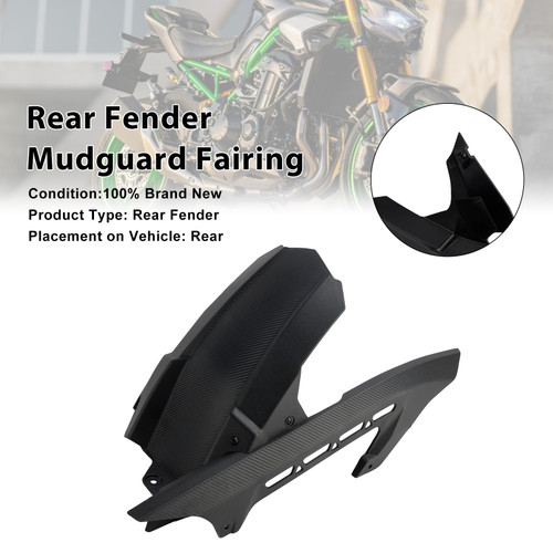 2025-2026 Kawasaki Z900SE Z900 Rear Fender Mudguard Fairing Black Generic