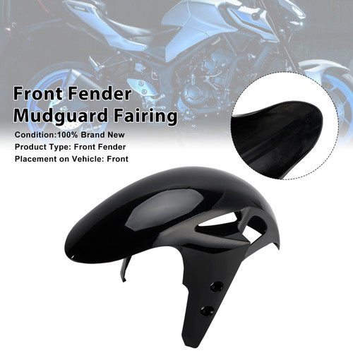 2025-2026 Yamaha YZF-R3/ YZF-R25/ MT-03 Front Fender Mudguard Fairing Black Generic