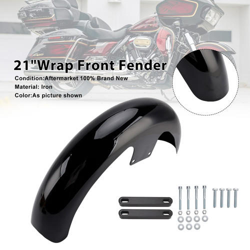 2023-2025 CVO Street Road Glide 21" Wrap Front Fender Iron Black Generic