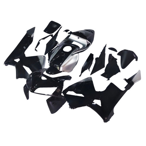2005-2006 Honda CBR600RR Amotopart Fairings Black & Silver SevenStars Racing Customs Fairing