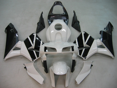 2005-2006 Honda CBR600RR Amotopart Fairings White & Black CBR Racing Customs Fairing