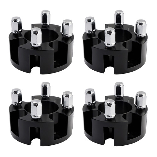 Yamaha Club Car Ezgo 2 Inch Golf Cart Wheel Spacers Kit With Lug Nuts Black Generic