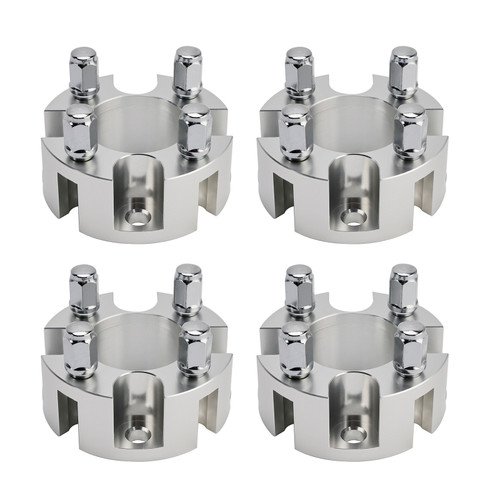Yamaha Club Car Ezgo 2 Inch Golf Cart Wheel Spacers Kit With Lug Nuts Silver Generic