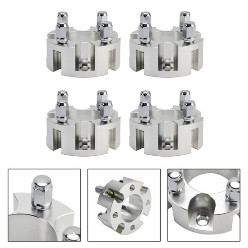 Yamaha Club Car Ezgo 2 Inch Golf Cart Wheel Spacers Kit With Lug Nuts Silver Generic