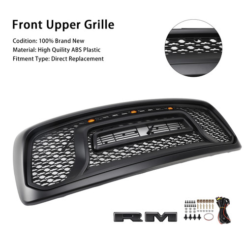 2002-2005 Dodge RAM 1500 2500 3500 Front Bumper Grille Rebel Style Generic