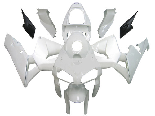 2005-2006 Honda CBR600RR Amotopart Fairings Metallic White Honda Racing Customs Fairing