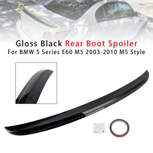 2004-2010 BMW 5 Series E60 M5 Saloon Models Only Rear Boot Spoiler Gloss Black Generic