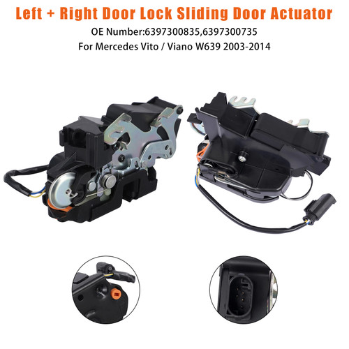 2003-2014 Mercedes Vito/ Viano W639 Left+Right Door Lock Sliding Door Actuator 6397300835 6397300735 Generic