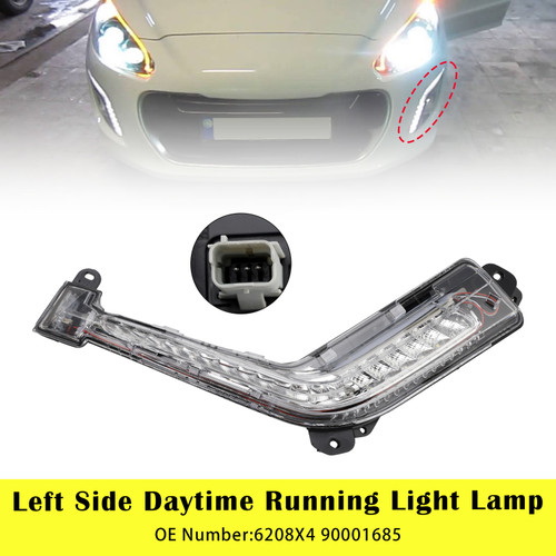 2011-2014 Peugeot 308 Mk1 Hatch Left Side DRL Light Lamp LED Bulbs Generic