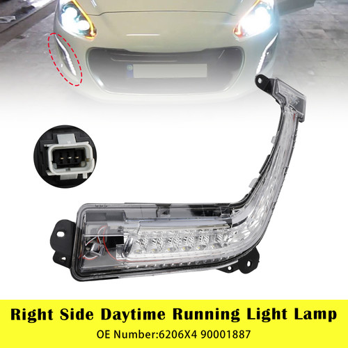 2011-2014 Peugeot 308 Mk1 Hatch Right Side DRL Light Lamp LED Bulbs Generic