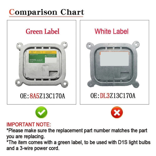 2009-2019 Ford Flex Xenon Headlight Ballast HID Control Unit Module Kit 8A5Z-13C170-A Generic