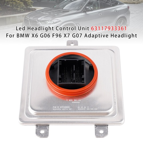 BMW series 1 2 3 7 8 Led Headlight Control Unit 63117933361 Generic