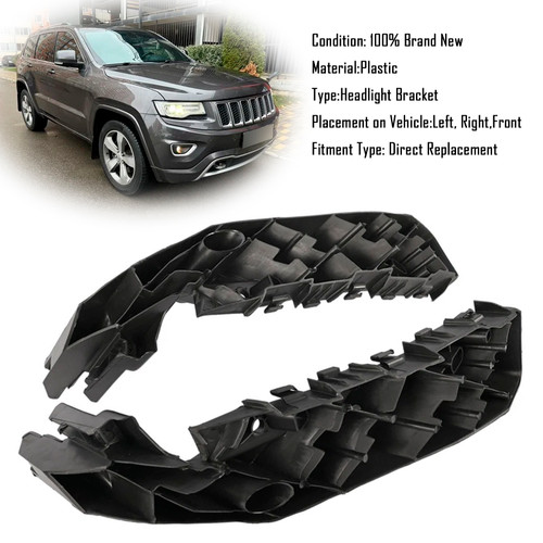 2014-2016 Jeep Grand Cherokee Headlight Support Bracket Pair Left+Right 68223469AA Generic